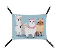 DWTJKMS Cute Alpacas Cat Hammock Soft Sleeping Hammocks Adjustable Pet Hammock All Season Use for Cats, Ferret, Puppy, Rabbits, Small Animals (Classical)