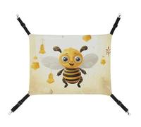 DWTJKMS Cute Bees Honey Cat Hammock Soft Sleeping Hammocks Adjustable Pet Hammock All Season Use for Cats, Ferret, Puppy, Rabbits, Small Animals (Classical)
