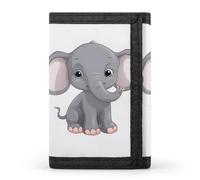 DWTJKMS Cute Cartoon Elephant Wallet Minimalist Mens Slim Trifold Wallets Modern Fashion Wallets Anti-Theft Wallet Holds Cards And Cash