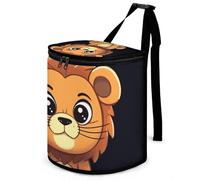 DWTJKMS Cute Cartoon Lion Car Trash Can with Lid Large Capacity Hanging Auto Trash Bin Leak-Proof Waterproof Trash Bin Cars Must Haves Interior Accessories