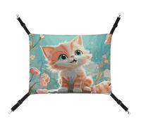 DWTJKMS Cute Cats Cat Hammock Soft Sleeping Hammocks Adjustable Pet Hammock All Season Use for Cats, Ferret, Puppy, Rabbits, Small Animals (Classical)