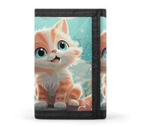 DWTJKMS Cute Cats Wallet Minimalist Mens Slim Trifold Wallets Modern Fashion Wallets Anti-Theft Wallet Holds Cards And Cash