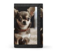 DWTJKMS Cute Chihuahua Wallet Minimalist Mens Slim Trifold Wallets Modern Fashion Wallets Anti-Theft Wallet Holds Cards And Cash