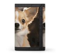 DWTJKMS Cute Chihuahua Wallet Minimalist Mens Slim Trifold Wallets Modern Fashion Wallets Anti-Theft Wallet Holds Cards And Cash