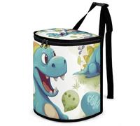 DWTJKMS Cute Dinosaur Car Trash Can with Lid Large Capacity Hanging Auto Trash Bin Leak-Proof Waterproof Trash Bin Cars Must Haves Interior Accessories