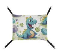 DWTJKMS Cute Dinosaur Cat Hammock Soft Sleeping Hammocks Adjustable Pet Hammock All Season Use for Cats, Ferret, Puppy, Rabbits, Small Animals (Classical)