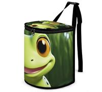 DWTJKMS Cute Frog Car Trash Can with Lid Large Capacity Hanging Auto Trash Bin Leak-Proof Waterproof Trash Bin Cars Must Haves Interior Accessories