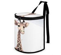 DWTJKMS Cute Giraffe Car Trash Can with Lid Large Capacity Hanging Auto Trash Bin Leak-Proof Waterproof Trash Bin Cars Must Haves Interior Accessories