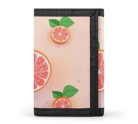 DWTJKMS Cute Grapefruit Wallet Minimalist Mens Slim Trifold Wallets Modern Fashion Wallets Anti-Theft Wallet Holds Cards And Cash