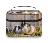 DWTJKMS Cute GuineaPig Makeup Bag, Cosmetic Organizer Case Large Portable Capacity Make Up Bags Women Travel Toiletry Bags with Handle And Divider