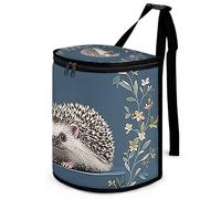 DWTJKMS Cute Little Hedgehog Car Trash Can with Lid Large Capacity Hanging Auto Trash Bin Leak-Proof Waterproof Trash Bin Cars Must Haves Interior Accessories