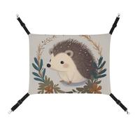 DWTJKMS Cute Little Hedgehog Cat Hammock Soft Sleeping Hammocks Adjustable Pet Hammock All Season Use for Cats, Ferret, Puppy, Rabbits, Small Animals (Classical)
