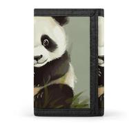 DWTJKMS Cute Little Panda Wallet Minimalist Mens Slim Trifold Wallets Modern Fashion Wallets Anti-Theft Wallet Holds Cards And Cash