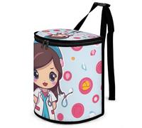 DWTJKMS Cute Nurse Car Trash Can with Lid Large Capacity Hanging Auto Trash Bin Leak-Proof Waterproof Trash Bin Cars Must Haves Interior Accessories