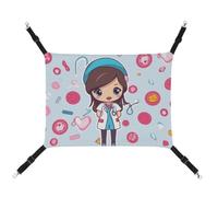 DWTJKMS Cute Nurse Cat Hammock Soft Sleeping Hammocks Adjustable Pet Hammock All Season Use for Cats, Ferret, Puppy, Rabbits, Small Animals (Classical)