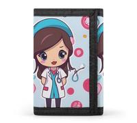DWTJKMS Cute Nurse Wallet Minimalist Mens Slim Trifold Wallets Modern Fashion Wallets Anti-Theft Wallet Holds Cards And Cash