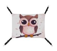 DWTJKMS Cute Owl Cat Hammock Soft Sleeping Hammocks Adjustable Pet Hammock All Season Use for Cats, Ferret, Puppy, Rabbits, Small Animals (Classical)