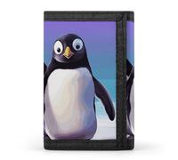 DWTJKMS Cute Penguin Wallet Minimalist Mens Slim Trifold Wallets Modern Fashion Wallets Anti-Theft Wallet Holds Cards And Cash