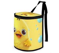 DWTJKMS Cute Yellow Chicken Car Trash Can with Lid Large Capacity Hanging Auto Trash Bin Leak-Proof Waterproof Trash Bin Cars Must Haves Interior Accessories