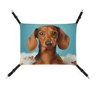DWTJKMS Dachshund Dog Cat Hammock Soft Sleeping Hammocks Adjustable Pet Hammock All Season Use for Cats, Ferret, Puppy, Rabbits, Small Animals (Classical)