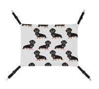 DWTJKMS Dachshund Weiner Pet Dogs Cat Hammock Soft Sleeping Hammocks Adjustable Pet Hammock All Season Use for Cats, Ferret, Puppy, Rabbits, Small Animals (Classical)