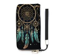 DWTJKMS Dark Dream Catcher Long Wallet Slim PU Leather Wallets for Men Women Minimalist Wallet with Card Slots, white, 20x10.5cm