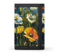 DWTJKMS Dark Green Plants Wallet Minimalist Mens Slim Trifold Wallets Modern Fashion Wallets Anti-Theft Wallet Holds Cards And Cash