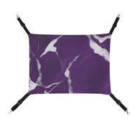 DWTJKMS Dark Purple Texture Cat Hammock Soft Sleeping Hammocks Adjustable Pet Hammock All Season Use for Cats, Ferret, Puppy, Rabbits, Small Animals (Classical)