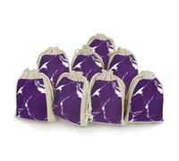 DWTJKMS Dark Purple Texture Gift Pouches 8PCS Portable Small Drawstring Storage Bags Pouches Reusable Cotton Linen Bunches Pocket For Wedding, Travel, Office, Workout (Unisex)