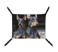 DWTJKMS Doberman Cat Hammock Soft Sleeping Hammocks Adjustable Pet Hammock All Season Use for Cats, Ferret, Puppy, Rabbits, Small Animals (Classical)