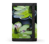 DWTJKMS Dragonfly Flies Over Wallet Minimalist Mens Slim Trifold Wallets Modern Fashion Wallets Anti-Theft Wallet Holds Cards And Cash