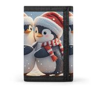 DWTJKMS Embracing Penguins Wallet Minimalist Mens Slim Trifold Wallets Modern Fashion Wallets Anti-Theft Wallet Holds Cards And Cash