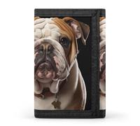DWTJKMS English Bulldog Wallet Minimalist Mens Slim Trifold Wallets Modern Fashion Wallets Anti-Theft Wallet Holds Cards And Cash