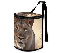 DWTJKMS Female Lion Car Trash Can with Lid Large Capacity Hanging Auto Trash Bin Leak-Proof Waterproof Trash Bin Cars Must Haves Interior Accessories