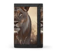 DWTJKMS Female Lion Wallet Minimalist Mens Slim Trifold Wallets Modern Fashion Wallets Anti-Theft Wallet Holds Cards And Cash
