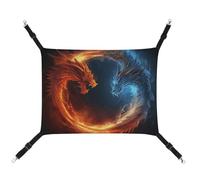 DWTJKMS Fire and Ice Dragons Cat Hammock Soft Sleeping Hammocks Adjustable Pet Hammock All Season Use for Cats, Ferret, Puppy, Rabbits, Small Animals (Classical)