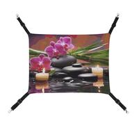 DWTJKMS Flowers in Fountain Massage Stones Cat Hammock Soft Sleeping Hammocks Adjustable Pet Hammock All Season Use for Cats, Ferret, Puppy, Rabbits, Small Animals (Classical)