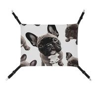 DWTJKMS French Bulldog Cat Hammock Soft Sleeping Hammocks Adjustable Pet Hammock All Season Use for Cats, Ferret, Puppy, Rabbits, Small Animals (Classical)