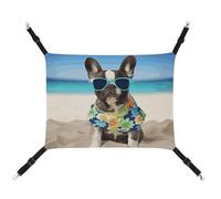 DWTJKMS French Bulldog Summer Cat Hammock Soft Sleeping Hammocks Adjustable Pet Hammock All Season Use for Cats, Ferret, Puppy, Rabbits, Small Animals (Classical)