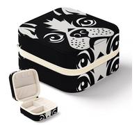 DWTJKMS French Bulldog Travel Jewelry Case, Mini Jewelry Holder Organizer Box Multi-functional Jewellery Box for Ring Earrings Necklace Bangle,Gifts for Women