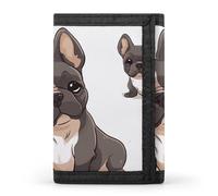 DWTJKMS French Bulldog Wallet Minimalist Mens Slim Trifold Wallets Modern Fashion Wallets Anti-Theft Wallet Holds Cards And Cash