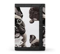 DWTJKMS French Bulldog Wallet Minimalist Mens Slim Trifold Wallets Modern Fashion Wallets Anti-Theft Wallet Holds Cards And Cash