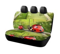 DWTJKMS Funny Ladybug Holding Umbrellas Car Seat Cover, Car Non-Slip Protector for Back Seat, Durable Scratch Proof Universal Size Auto Seats Cover Fits Cars, Trucks and SUVs