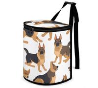 DWTJKMS German Shepherd Car Trash Can with Lid Large Capacity Hanging Auto Trash Bin Leak-Proof Waterproof Trash Bin Cars Must Haves Interior Accessories