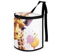 DWTJKMS Giraffe Car Trash Can with Lid Large Capacity Hanging Auto Trash Bin Leak-Proof Waterproof Trash Bin Cars Must Haves Interior Accessories