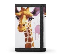 DWTJKMS Giraffe Wallet Minimalist Mens Slim Trifold Wallets Modern Fashion Wallets Anti-Theft Wallet Holds Cards And Cash