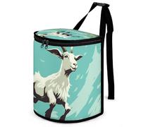 DWTJKMS Goat Frolic Car Trash Can with Lid Large Capacity Hanging Auto Trash Bin Leak-Proof Waterproof Trash Bin Cars Must Haves Interior Accessories