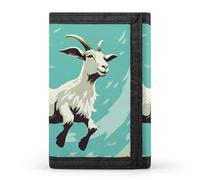 DWTJKMS Goat Frolic Wallet Minimalist Mens Slim Trifold Wallets Modern Fashion Wallets Anti-Theft Wallet Holds Cards And Cash