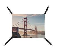 DWTJKMS Golden Gate Bridge Cat Hammock Soft Sleeping Hammocks Adjustable Pet Hammock All Season Use for Cats, Ferret, Puppy, Rabbits, Small Animals (Classical)