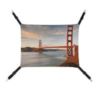 DWTJKMS Golden Gate Bridge Cat Hammock Soft Sleeping Hammocks Adjustable Pet Hammock All Season Use for Cats, Ferret, Puppy, Rabbits, Small Animals (Classical)